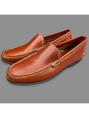 Lotusse Men’s Leather Loafers Brown Slip On Made in Spain Size 7 Luxury